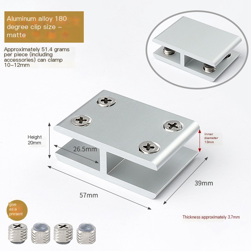 Heavy Duty Aluminum Alloy Glass Bracket
