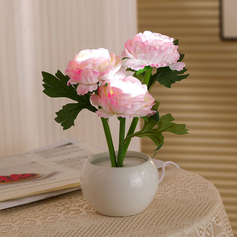 Artificial flower night light