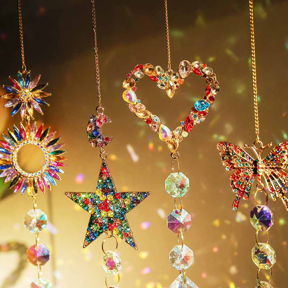 ✨ Dreamy crystal light-catching pendant