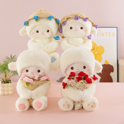 Rose Lamb with Flower Hat