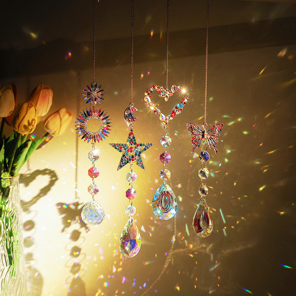 ✨ Dreamy crystal light-catching pendant