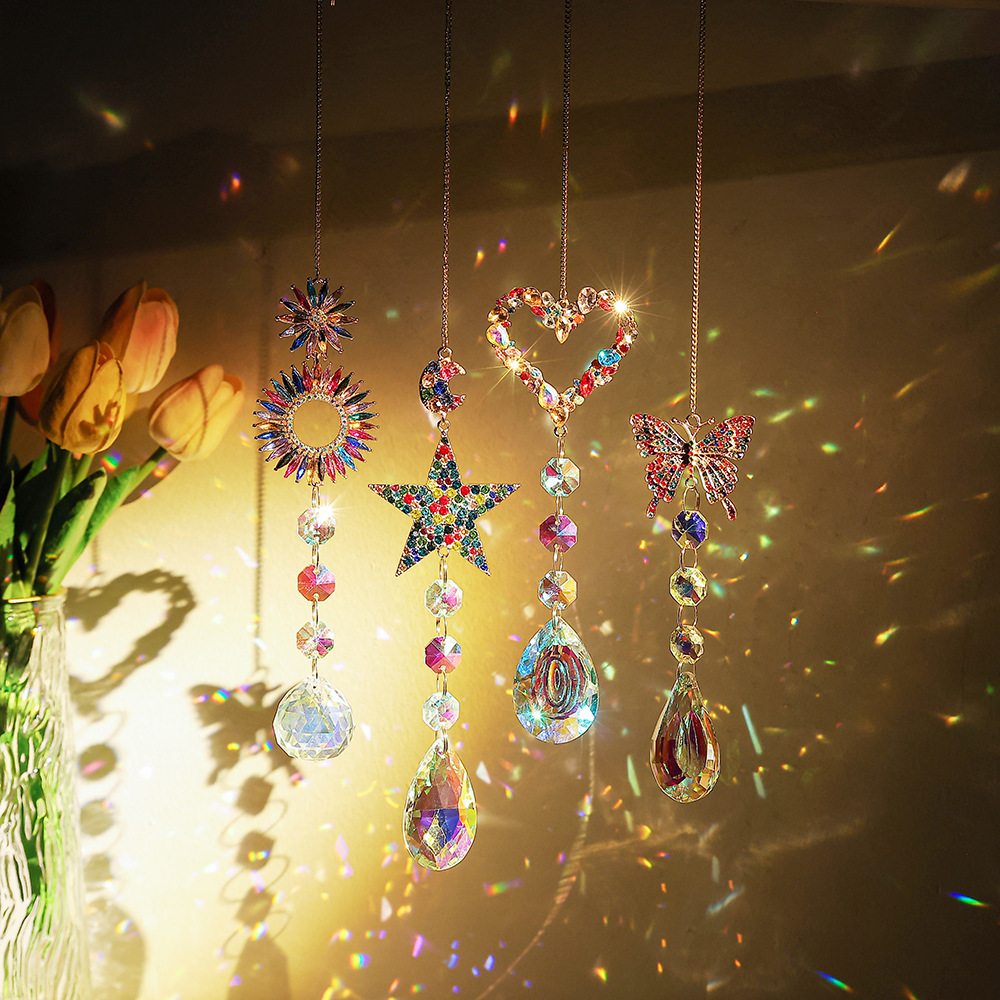 ✨ Dreamy crystal light-catching pendant