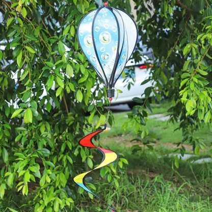 2 Pack Rainbow Hot Air Balloon Windmill Ornament