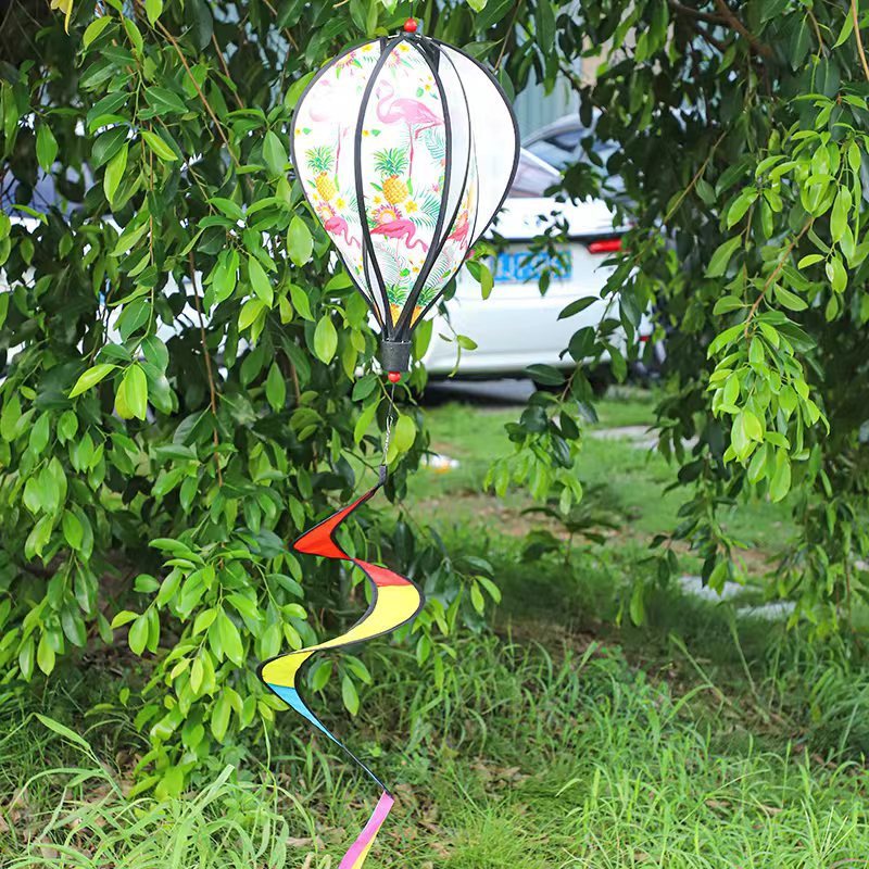 2 Pack Rainbow Hot Air Balloon Windmill Ornament