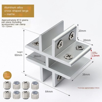 Heavy Duty Aluminum Alloy Glass Bracket