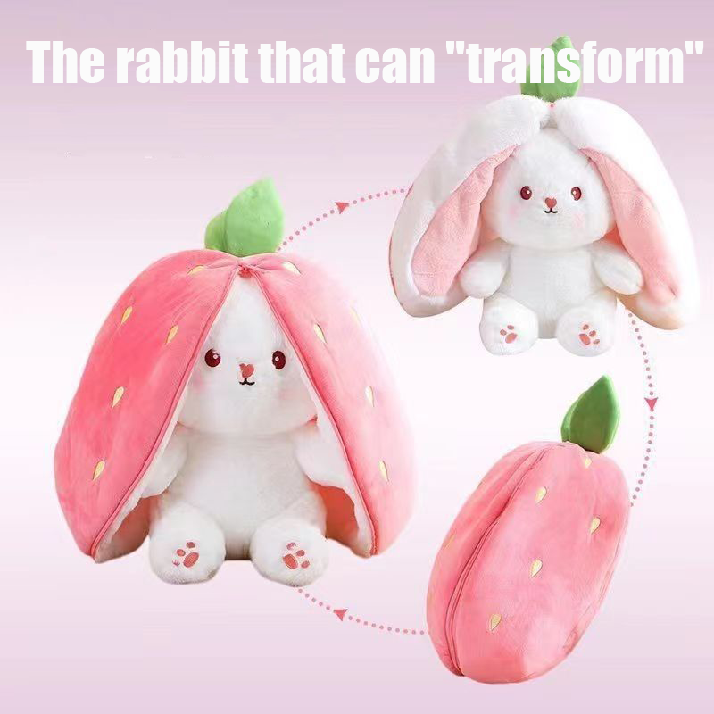 Breathing glowing plush bunny