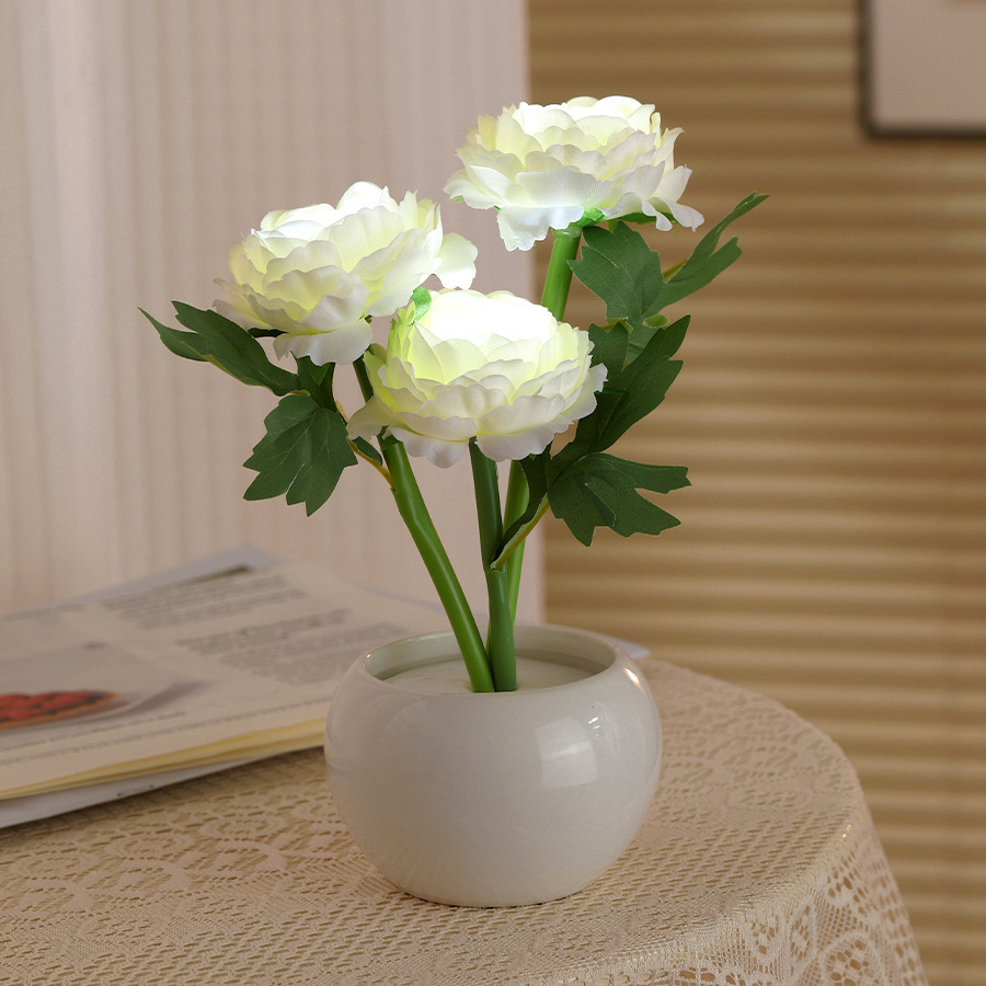 Artificial flower night light