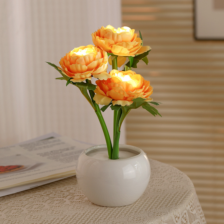 Artificial flower night light