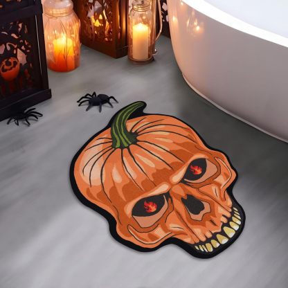 🦇"UNWELCOME"Bat Doormat⏰Halloween Flocked Carpet Atmosphere Decoration👻🖤