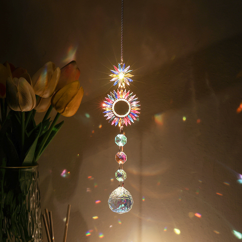 ✨ Dreamy crystal light-catching pendant