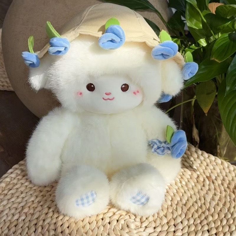 Rose Lamb with Flower Hat