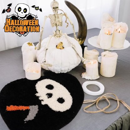 🦇"UNWELCOME"Bat Doormat⏰Halloween Flocked Carpet Atmosphere Decoration👻🖤