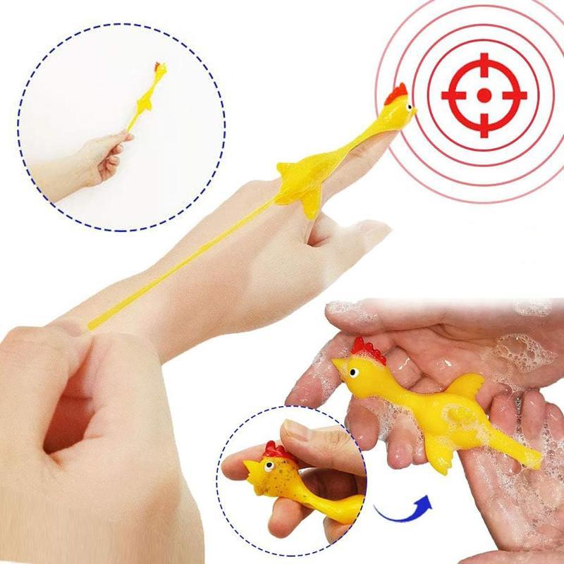 Slingshot Chicken Flying Finger Toy