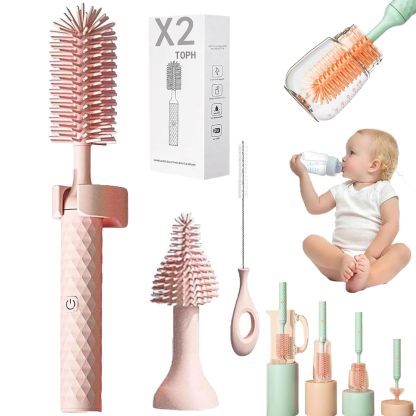 Electric cleaning brush – suitable for baby bottles and various other types of bottles.