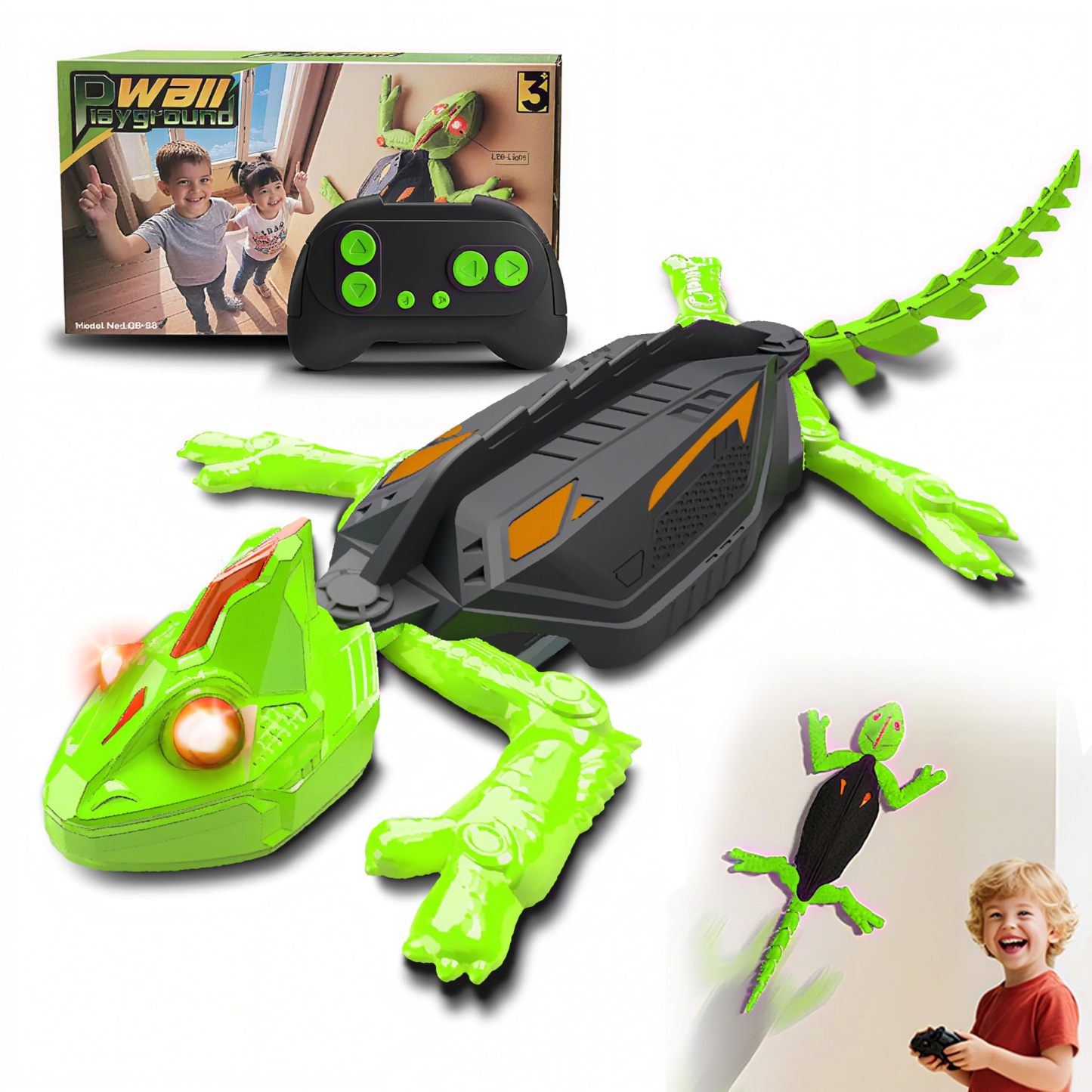 Remote control wall climbing toy for kids or pets