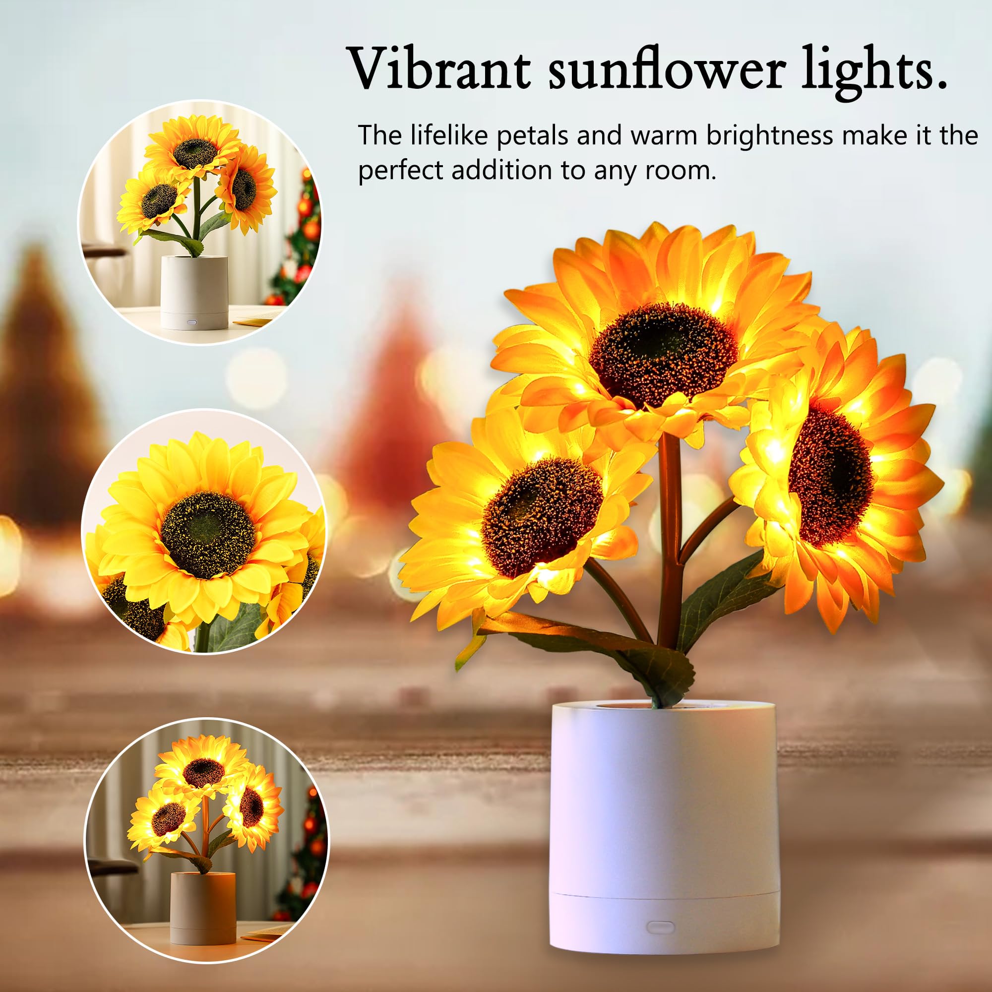 Sunflower LED simulation night light