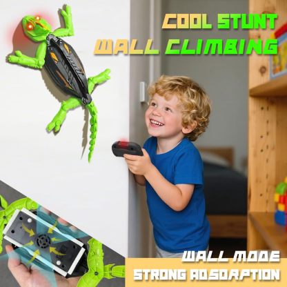 Remote control wall climbing toy for kids or pets