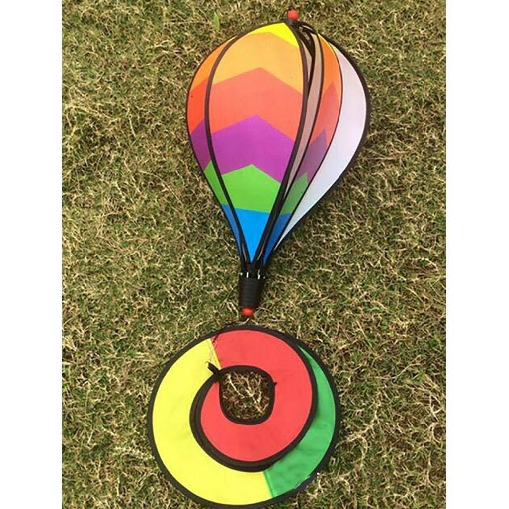 2 Pack Rainbow Hot Air Balloon Windmill Ornament