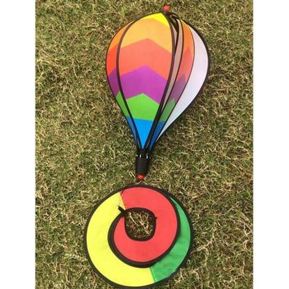 2 Pack Rainbow Hot Air Balloon Windmill Ornament