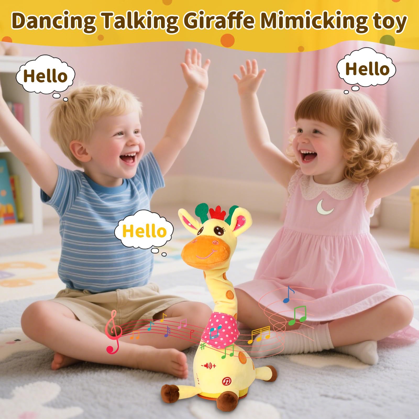 🎵 Dancing and talking giraffe plush toy
