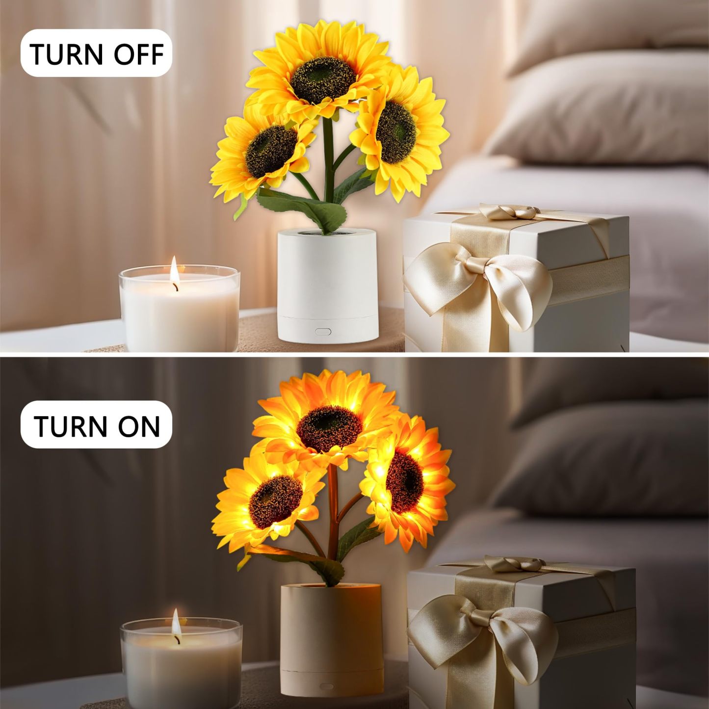 Sunflower LED simulation night light