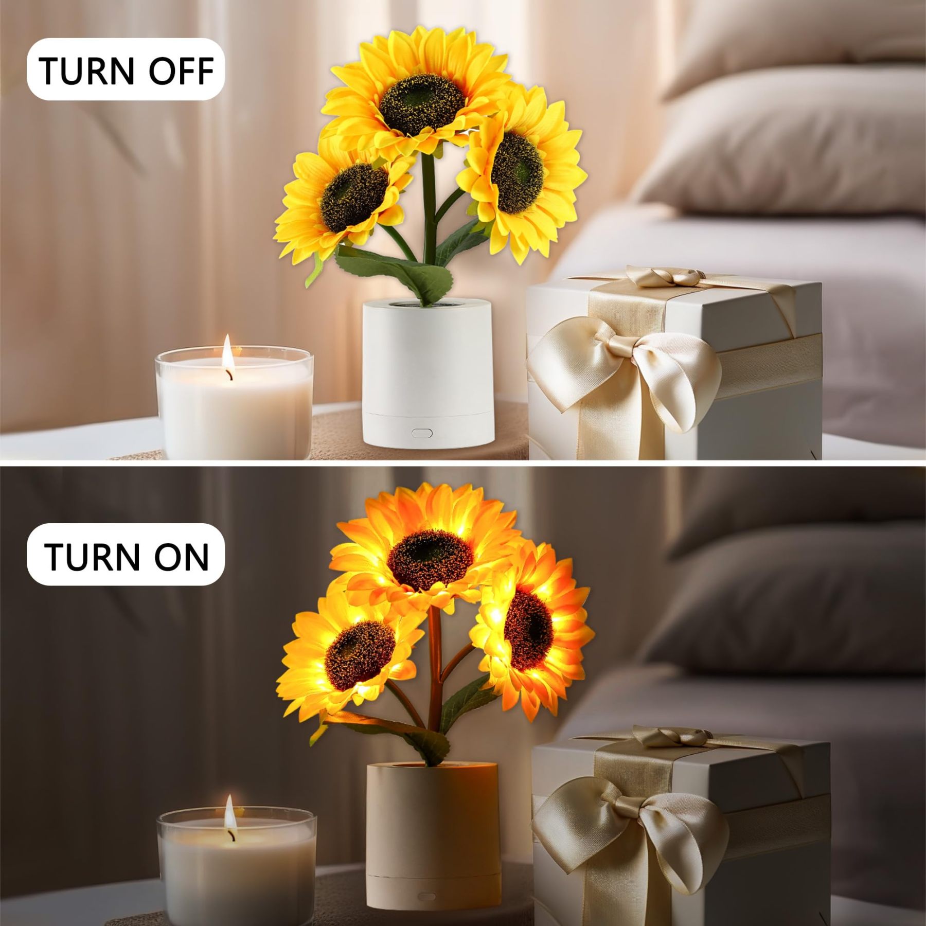 Sunflower LED simulation night light