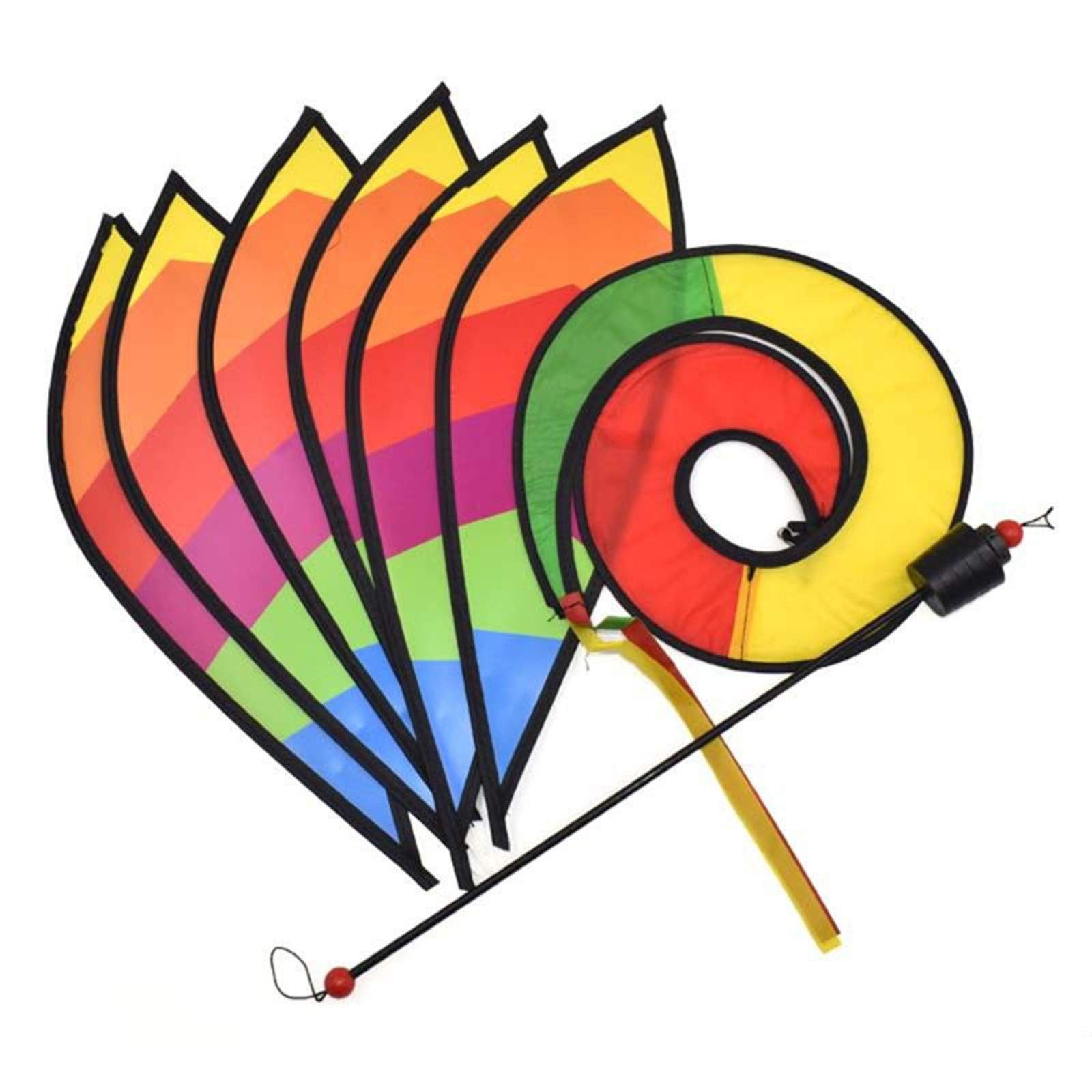 2 Pack Rainbow Hot Air Balloon Windmill Ornament