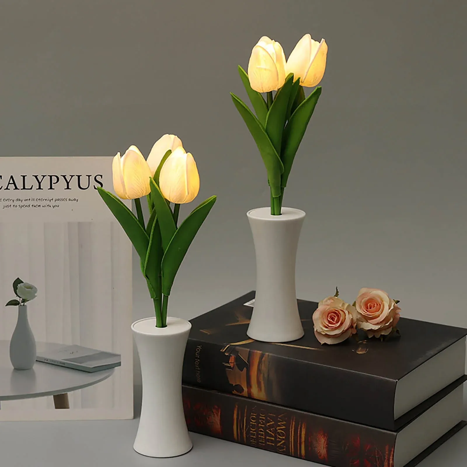 Simulation floral warm light night light