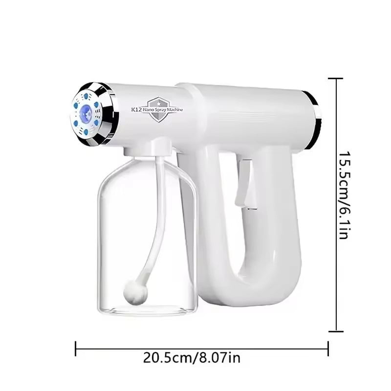 Handheld Electric Nano Disinfection Spray with Blue Light