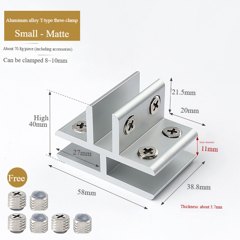 Heavy Duty Aluminum Alloy Glass Bracket