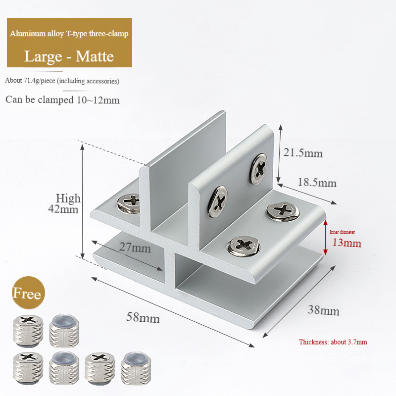 Heavy Duty Aluminum Alloy Glass Bracket