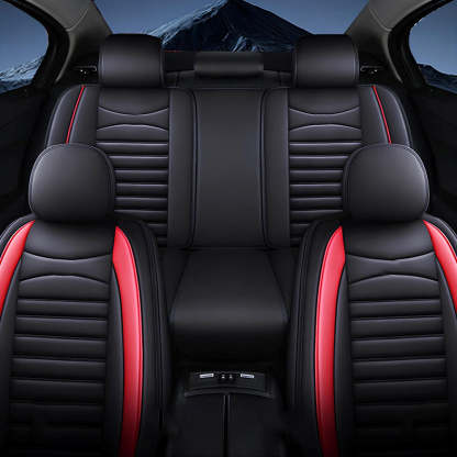 Universal 5-Seat Faux Leather Car Seat Covers Full Set – Waterproof & Airbag Safe Fit for Most Vehicles
