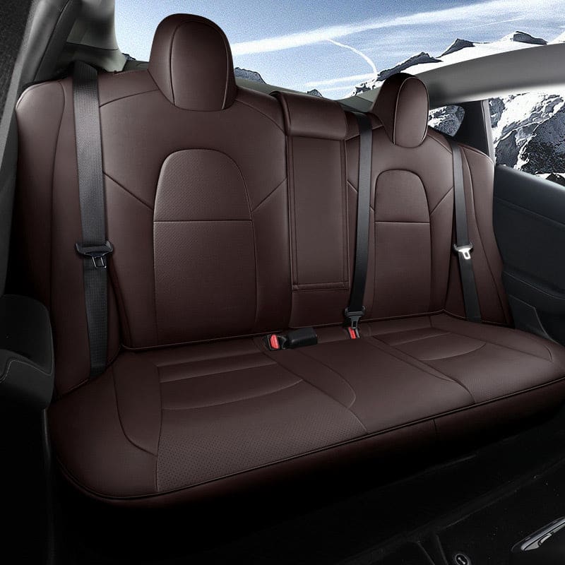 All-Inclusive Custom Tesla Model 3/Highland/Y/Juniper (2016-2025) Nappa Leather Car Seat Covers – Full Set