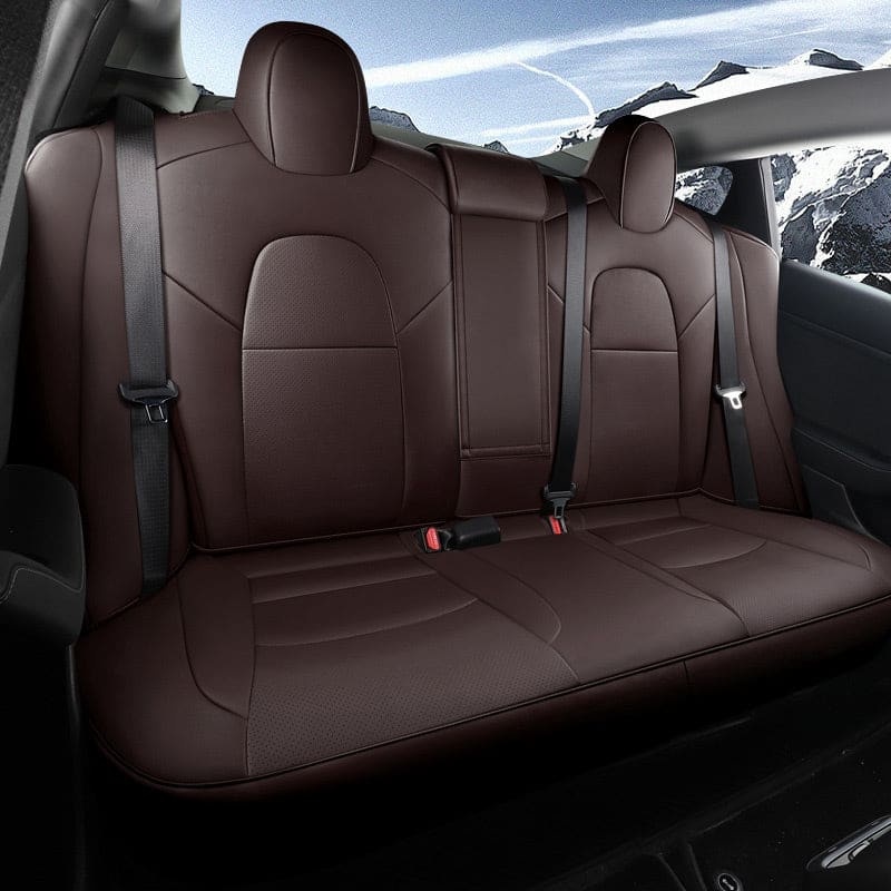 All-Inclusive Custom Tesla Model 3/Highland/Y/Juniper (2016-2025) Nappa Leather Car Seat Covers – Full Set
