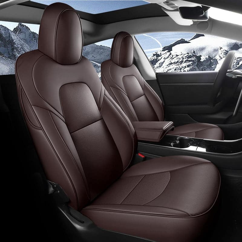 All-Inclusive Custom Tesla Model 3/Highland/Y/Juniper (2016-2025) Nappa Leather Car Seat Covers – Full Set
