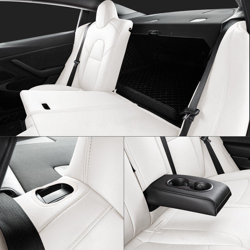 All-Inclusive Custom Tesla Model 3/Highland/Y/Juniper (2016-2025) Nappa Leather Car Seat Covers – Full Set