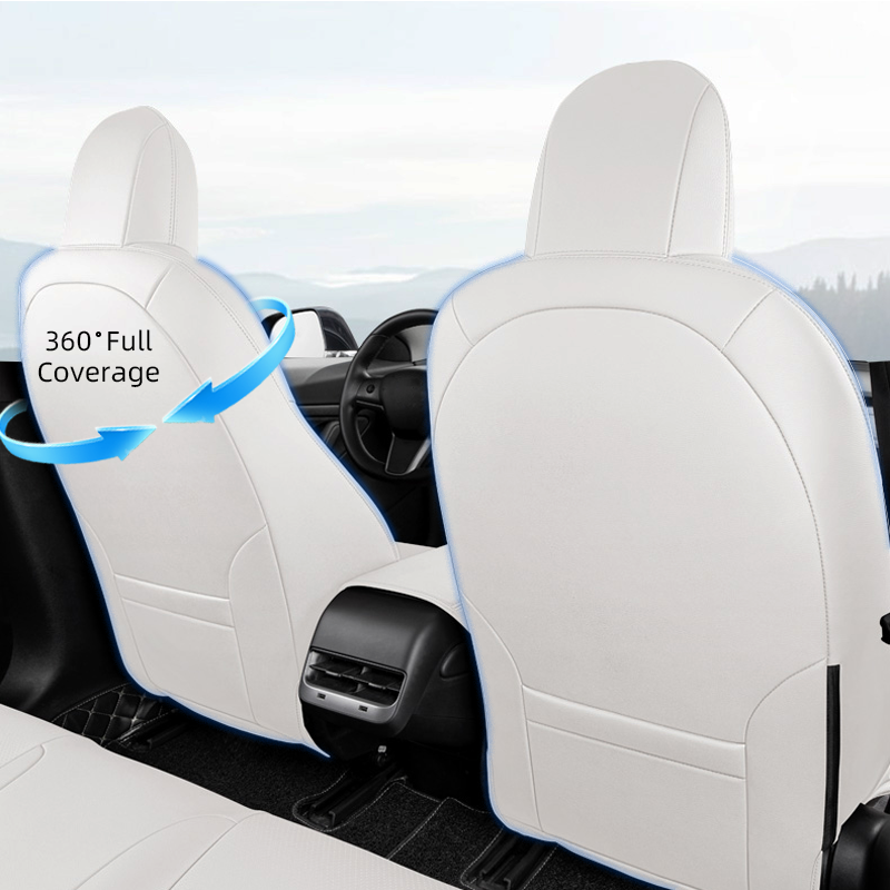 All-Inclusive Custom Tesla Model 3/Highland/Y/Juniper (2016-2025) Nappa Leather Car Seat Covers – Full Set