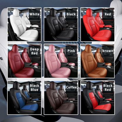 All-Inclusive Custom Tesla Model 3/Highland/Y/Juniper (2016-2025) Nappa Leather Car Seat Covers – Full Set