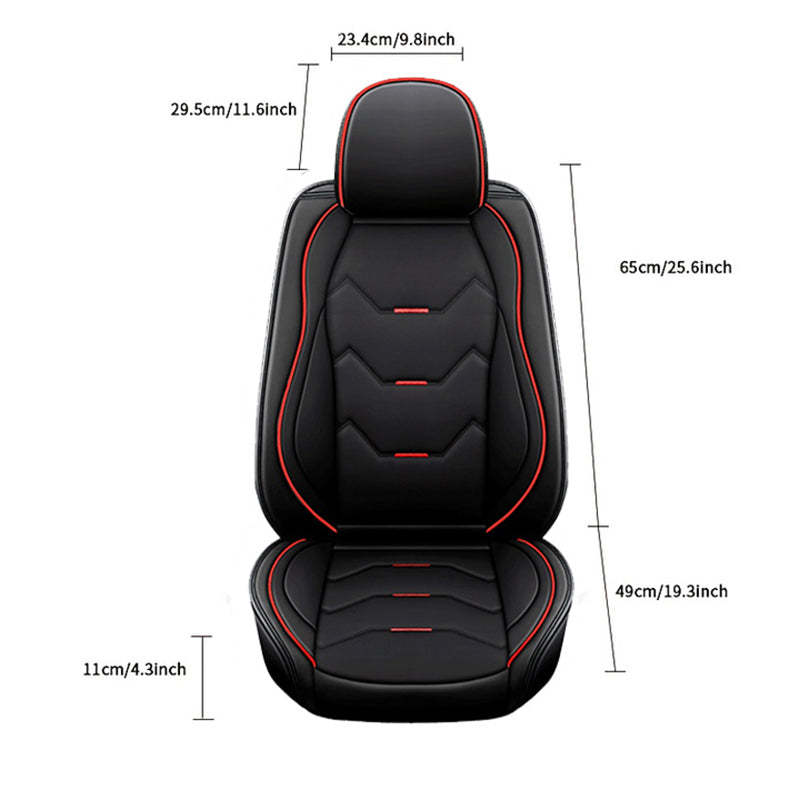 Full Set Car Seat Covers, Universal Leather Waterproof 5-Seat Protector – Front & Back Coverage for Most Sedans, SUVs & Trucks
