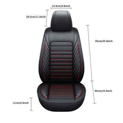 Full Set Car Seat Covers, Universal Leather Seat Covers for Most Cars, SUVs & Trucks – Waterproof Front & Back Protector