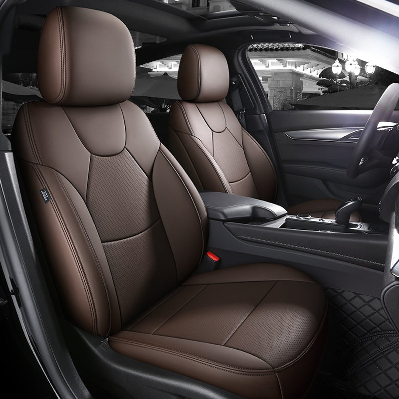 Amancarport Custom Leather Seat Covers Full Set for Cadillac CT4/CT5 (2020-2025)