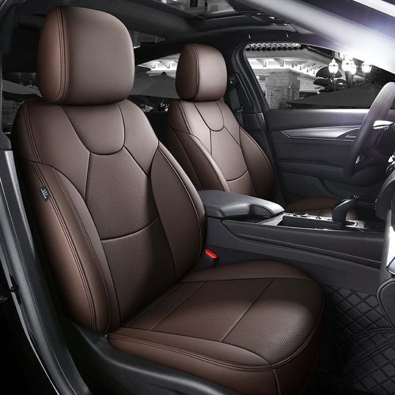 Amancarport All-Inclusive Design Leather Seat Covers Full Set Custom for Cadillac CT4/CT5 (2020-2025)