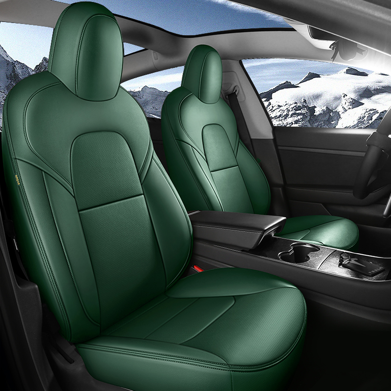 All-Inclusive Custom Tesla Model 3/Highland/Y/Juniper (2016-2025) Nappa Leather Car Seat Covers – Full Set