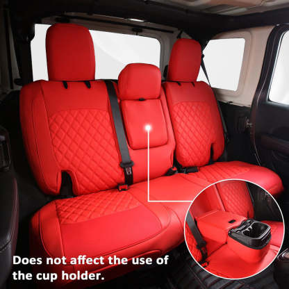 Premium Leather Car Seat Covers Full Set for Jeep Wrangler (2007-2024)