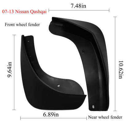 Mud Flaps for Nissan Qashqai 2007-2025 - Splash Guards