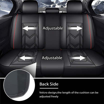 Universal Car Seat Covers – Waterproof Faux Leather, Full Set for 5-Seat Cars & SUVs