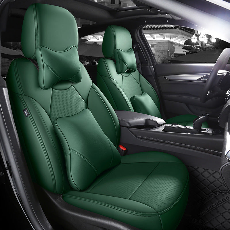 Amancarport All-Inclusive Design Leather Seat Covers Full Set Custom for Cadillac CT4/CT5 (2020-2025)