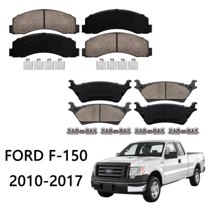 Front and Rear Ceramic Brake Pads Kit for 2010 - 2017 Ford F-150 OEM AL3Z2001A/CL3Z2200A