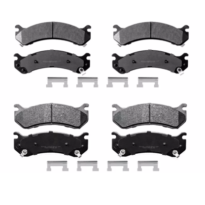 Front & Rear Ceramic Brake Pads For Chevy GMC Silverado Sierra 2500HD 3500 HD