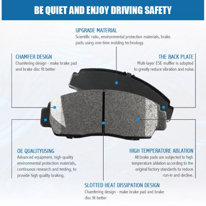 Front & Rear Ceramic Brake Pads For Chevy GMC Silverado Sierra 2500HD 3500 HD